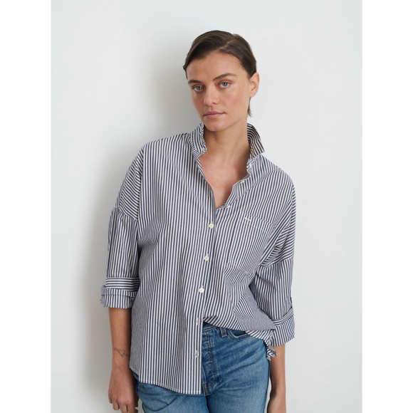 Alex Mill Wash & Go Jo Shirt in Striped Cotton Poplin Button Down Small - Picture 1 of 9